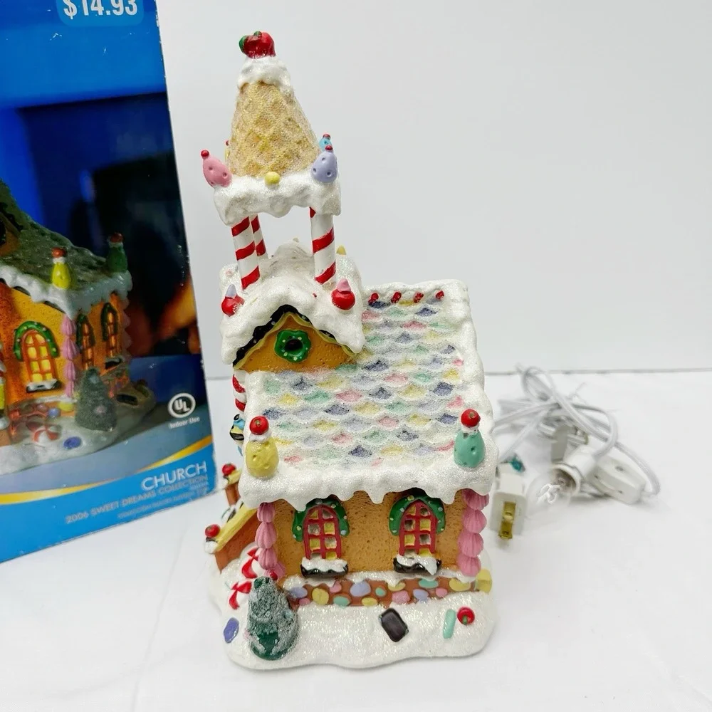 Holiday TIME 2006‎ Rare Lighted Christmas SWEET DREAMS COLLECTION Church W/box